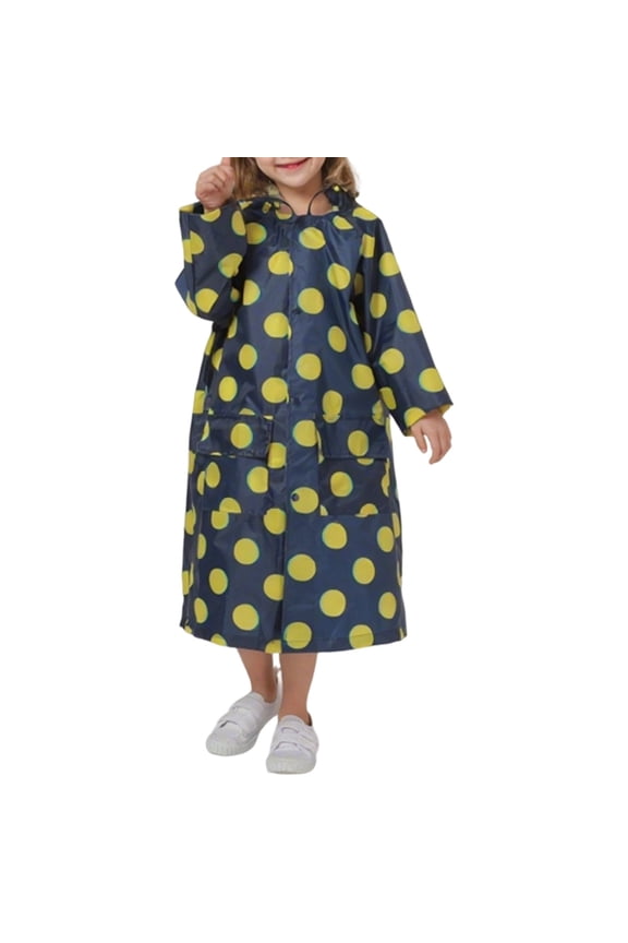Girls Cartoon Raincoat With Hood And Pockets Lightweight Outerwear For Daily School Outdoor Activities Infants Toddler Trenchcoat Breathable / 3-6 Years