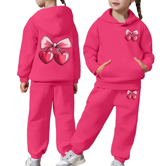 MEZZALL Girls Casual Floral Print Sweatshirt Tops Hoodie Trousers Pants Sets Outfits 2PCS Tracksuit Kids Youth Fashion Cartoon Playwear Daily Soft Warm Jogger Comfort Long Sleeve Clothing Sets