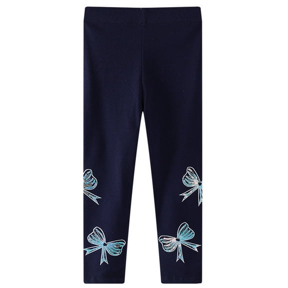 MEZZALL Girls Casual Pants Toddler Kids Stretch Leggings Comfortable Everyday Wear Soft Breathable Play Outfits For Summer Fall Dailywear Boho / 7-8 Years