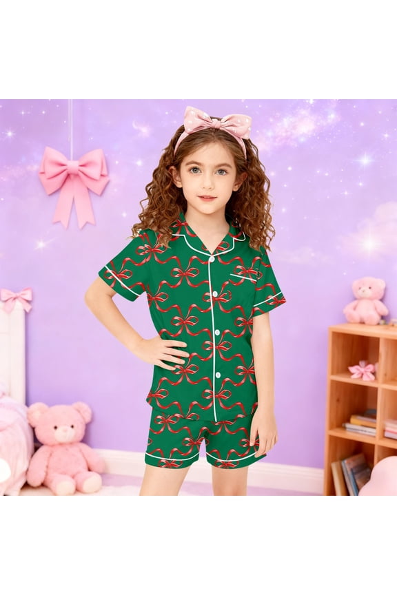 Girls Casual Summer Outfits Floral Print Short Sleeve Tops And Shorts Cartoon Playwear Two Piece Comfy Daily Wear Toddler Little Kid Youth Teenager Leisure Clothing Sets