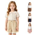 thumbnail image 1 of MEZZALL Girls Casual Summer Shorts Soft Breathable Lightweight Shorts For Toddler Kids Daily Wear, 9-10 Years, 1 of 5