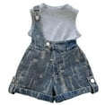 thumbnail image 1 of MEZZALL Girls Clothing Sets (2 12 Years Old) Casual Sports Vest Tops Toddler Outfits Stylish / 9-10 Years, 1 of 9