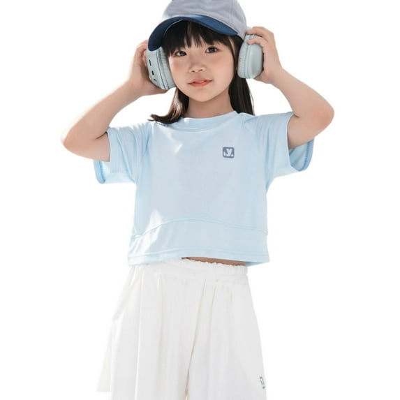 MEZZALL Girls Clothing Sets Summer Casual Training Suit For Girls Outfits Sets Comfortable Loose Tops And Skirt Pants Quick Drying Sportswear Sets For Toddler Dailywear Birthday / 1Years