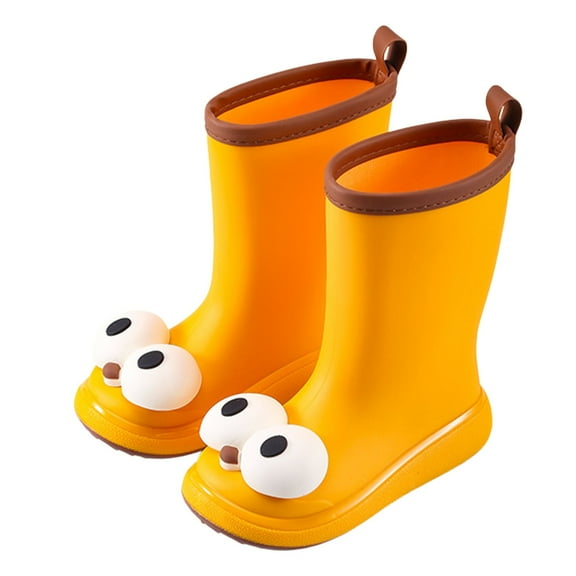 MEZZALL Girls Cute Rain Boots Shoes For Kids Cute Cartoon Big Eye Design Lightweight Comfortable Soft Sole Rainy Days Summer Fall Infants Toddler Footwear Breathable / 5.5-6 Years