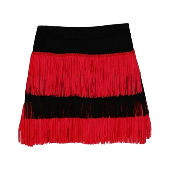 MEZZALL Girls Dance Performance Dress Colorful Fringe Skirt With Elastic Waist Solid Color For Recital Ballet Jazz 3-15 Summer Outfits Infants Toddler Dailywear Stylish / 3-4 Years