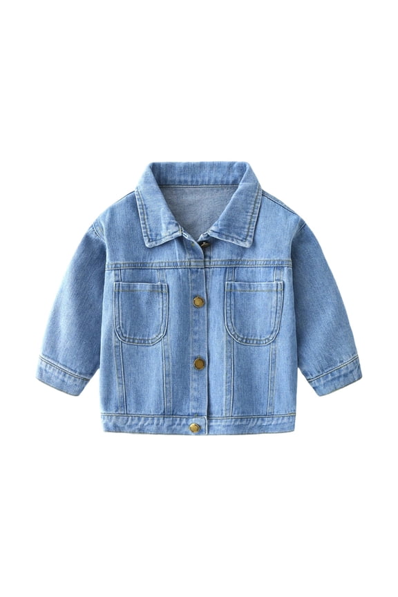 Girls Denim Jackets Long Sleeve Casual Outerwear For Toddler Kids Lightweight Comfortable Coats Stylish Fall Jackets Long Sleeve For Little Girls Holiday Cartoon Clothing
