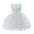 thumbnail image 1 of MEZZALL Girls Dress Children Off The Shoulder Party Gown Dress With Rose Embroidery Skirt For Ages 3 10 Cute Toddler Cartoon Clothing, 1 of 9