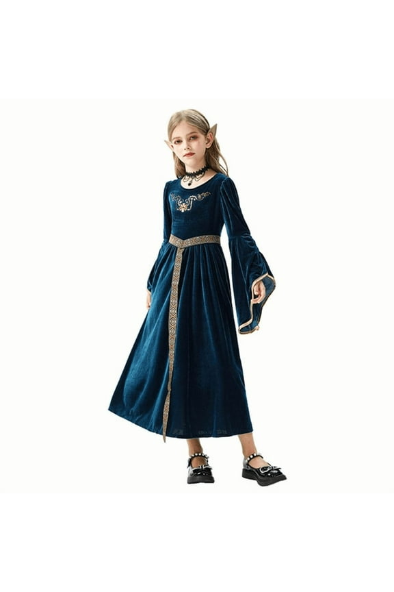 Girls Dress Halloween Party Gown Farm Casual Outfits For Kids Infants Toddler Festival Clothes Birthday / 7-8 Years