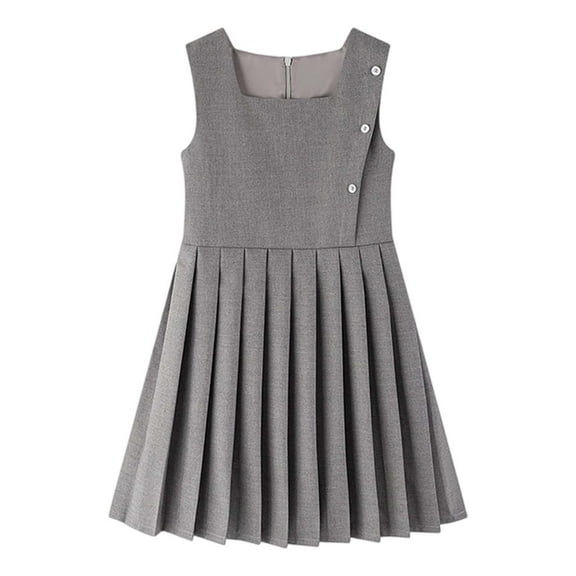 MEZZALL Girls Dresses O-Neck Casual Summer Outfits Ruffled A-Line Sleeveless Dress O-Neck For Kids Toddler Teens Everyday Wear Dailywear Birthday / 7-8 Years
