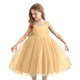 thumbnail image 1 of MEZZALL Girls Dresses O-Neck Sleeveless Everyday Wear Dress Children Wedding Dress Flower Girl Dress Piano Performance Skirt Breathable Dailywear, 1 of 5