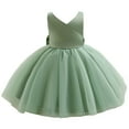thumbnail image 1 of MEZZALL Girls Dresses O-Neck V Net Dress For Toddler Baby Girls Casual Party Photoshoot Outfits Comfortable Stretchy Waist Summer Fall Dailywear Trendy / 6-12 Months, 1 of 5