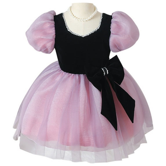 MEZZALL Girls Dresses Party Dress Formal Elegant Toddler Kids Gown For Daily Wear Spring Summer Outfits Soft Baby Wear