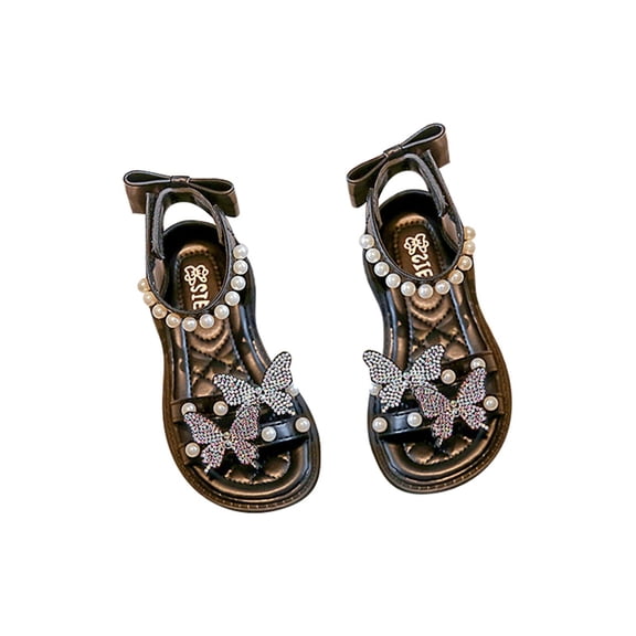 MEZZALL Girls Fashion Bowknot Non- Open Toe Flat Sandals Lovely