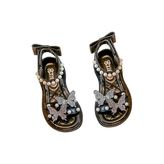 MEZZALL Girls Fashion Bowknot Non- Open Toe Flat Sandals Versatile