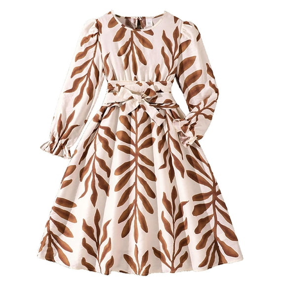MEZZALL Girls Floral Dresses Waist A-Line Party Dress Summer Beach Travel For Little Kid Adorable Sundress