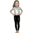 thumbnail image 1 of MEZZALL Girls Glitter Metallic Stripe Leggings Performance Dance Pants Stretchy Straight Leg Trousers Stage Kids Versatile Toddler Solid Color Athletic Simple Slacks, 1 of 4