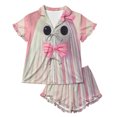 thumbnail image 1 of MEZZALL Girls Halloween Pajama Sets With Sleepwear Two Piece Cozy Short Sleeve Lapel Button Shirts Blouse Tops With Shorts For Toddler Kids Nightwear, 1 of 6