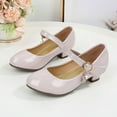thumbnail image 1 of MEZZALL Girls High Heeled Shoes Princess Shoes Primary School Students Single Shoes Children Leather Shoes Dress Shoes Stylish Adorable Casual Kids Everyday Solid Color Toddler Footwear, 1 of 6