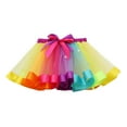 thumbnail image 1 of MEZZALL Girls Kids Tutu Tulle Party Dance Ballet Toddler Rainbow Baby Skirt Cozy Dailywear, Multicolor, S, 1 of 1