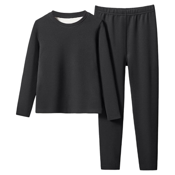 MEZZALL Girls O-Neck Thermal Underwear Long Sleeve Tops And Pants Soft Warm Base Layer For Cold Weather Birthday Party Clothing Sets Kids Celebration