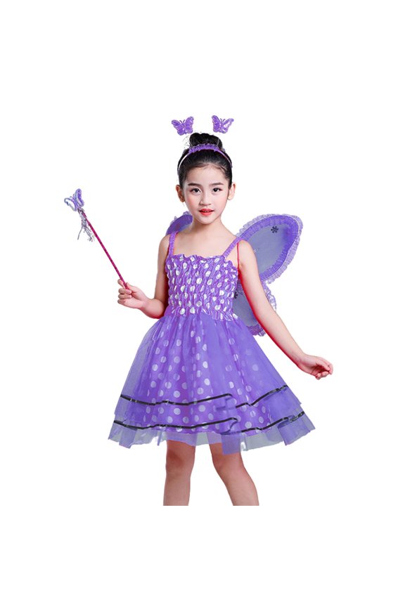 Girls Performance Dress Tutu Stage For Dance Recital Party Play Summer Fashion Clothing Sets Kids Lightweight Breathable