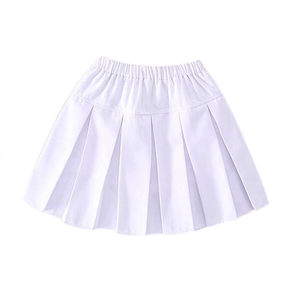 MEZZALL Girls Pleated Skirt For School Elastic Waist Casual Daily Wear Children A-Line Mini Skirt For Teen Girls Kids Comfort Skirts