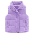 thumbnail image 1 of MEZZALL Girls Quilted Vest Winter Warm Padded Sleeveless Jacket Outerwear Solid Color Toddler Kids Cozy Soft Windproof Cold Weather Fashion Coats Comfort Child Streetwear, 1 of 5