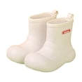 thumbnail image 1 of MEZZALL Girls Rain Boots Mid Calf Kids Booties Lightweight Soft Sole Comfortable Casual Footwear Toddler Little Girls Shoes Classic / 11.5-12 Years, 1 of 4