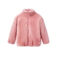 thumbnail image 1 of MEZZALL Girls Reversible Jacket Winter Fuzzy Zip Up Coats Toddler Kids Soft Warm Outerwear For Cold Weather Holiday Long Sleeve Tops, 1 of 7