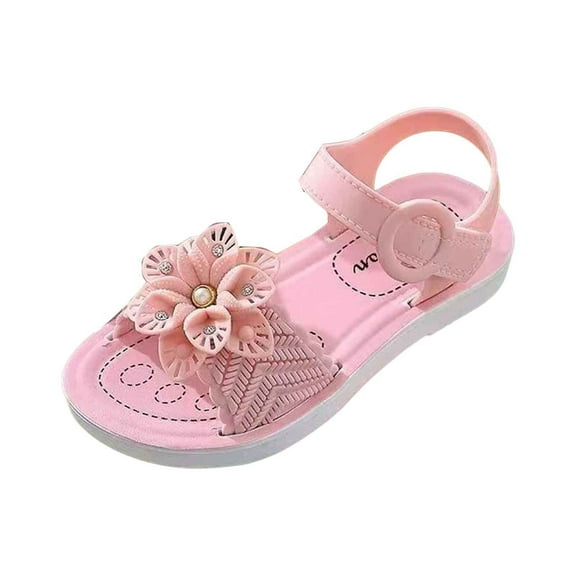 MEZZALL Girls Sandals Flower Bowknot Wedding Dress Shoes For Casual Outdoor Vacation Comfortable Shoes Fixed Design Open Toe Style Infants Toddler Footwear Fashionable / 8-9 Years