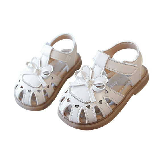 MEZZALL Girls Sandals Flower Bowknot Wedding Dress Shoes For Toddler Kids Comfortable Outdoor Summer Footwear With Sole Infants Footwear Holiday / 15-18 Months