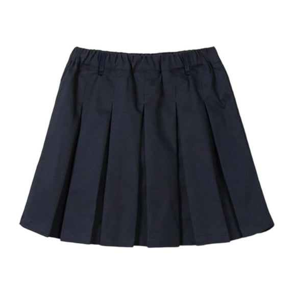 MEZZALL Girls School Skirts Pleated Midi Skirt For Kids Teenagers British Style Elastic Waist Casual Daily Wear Cute Toddler Child Dailywear