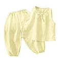 thumbnail image 1 of MEZZALL Girls Set Sweet Vest Tops With Pants Summer Outfits Sets Cute Casual Sleepwear Air Conditioning Suit Two Piece Set Cozy Toddler Baby Wear 4-5Y, 1 of 4