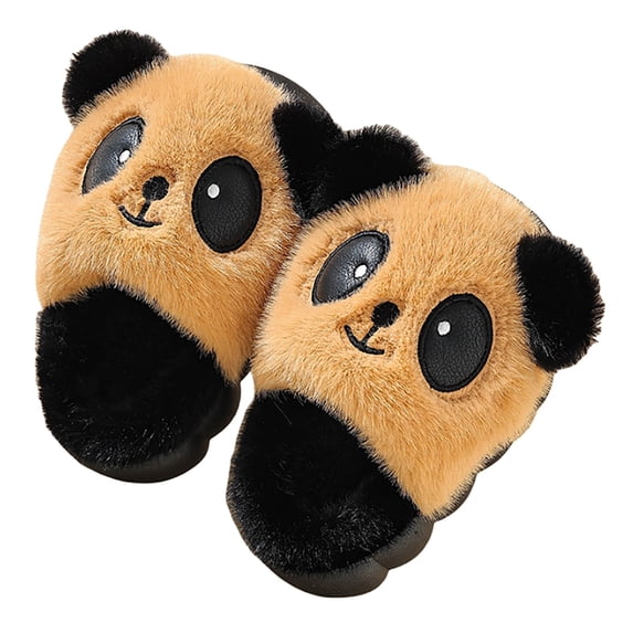 MEZZALL Girls Slippers Winter Warm Shoes Kids Cozy Indoor Outdoor Soft Lined Children Booties With Heel Cover Holiday Toddler Footwear