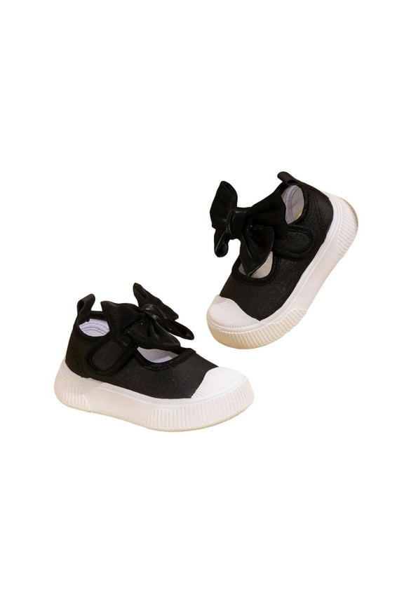 Girls Sneakers For Toddler Summer Bow Shoes Hook Loop Mary Jane Non- Casual Walking Shoes Lightweight Comfortable Cute