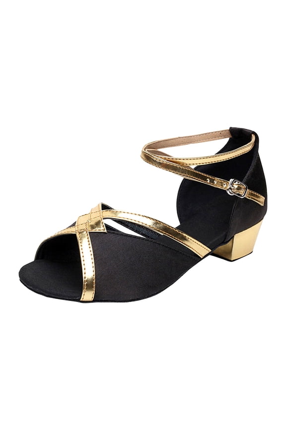 Girls Soft Sole Latin Dance Shoes Indoor Performance Sandals With For Ballet Practice And Stage Shows Fashionable Toddler Footwear