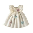 thumbnail image 1 of MEZZALL Girls Summer A-Line Dress With Embroidery Flutter Sleeves For Casual Outings And Parties 18-24 Months Relaxed Fit Baby Wear, 1 of 6
