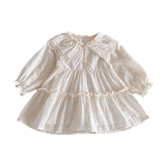 MEZZALL Girls Summer Casual Dress With Floral Print And Ruffle Sleeves For Toddler And Kids Party O-Neck Relaxed Fit Dresses