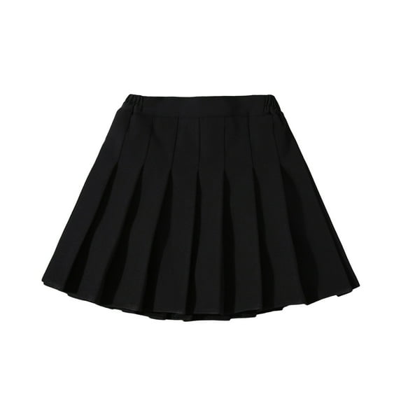MEZZALL Girls Summer Fashion Tennis Pleated Slim Skirts Casual Mini Waist Skirts Fashion High Waist Skirts Solid Color Trendy Child Skirts