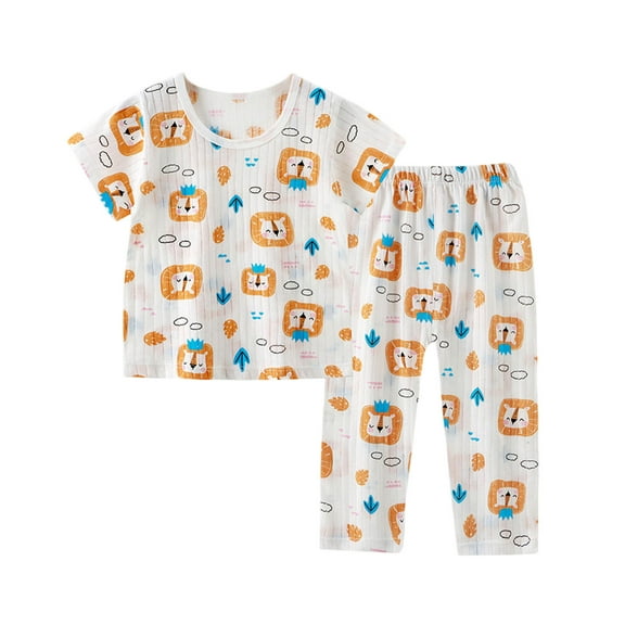 MEZZALL Girls Summer Outfits 2 13 Years Toddler Baby Girl Clothes Soft Round Neck Tops And Shorts Set Indoor Casual Playwear Elastic Waist Comfort Baby Wear
