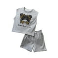 thumbnail image 1 of MEZZALL Girls Summer Outfits 2 Piece Sets Graphic Cute O-Neck Sleeveless Toddler Tank Tops And Shorts Casual Playwear Soft Breathable Comfortable Outfits For Baby Girl Cozy Dailywear, 1 of 3