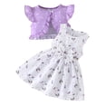 thumbnail image 1 of MEZZALL Girls Summer Outfits Baby Girl Cute Heart Print Jacket With Floral Dress Casual Party Picnic Spring Outfits Sets For Toddler 6 Months To 3 Years 6-9 Months Relaxed Fit Baby Wear, 1 of 9