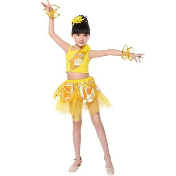 MEZZALL Girls Summer Outfits Sets Sleeveless Tops Skirt Headband Hand Flower Dance Performance For Toddler Kids Dailywear Stylish / 12-13 Years