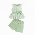 thumbnail image 1 of MEZZALL Girls Summer Stripes Tank Tops & Shorts Set Cute Toddler Beach Sunset Outfits Sets Quick Dry Casual Two Piece Versatile Baby Wear 6-9M, 1 of 8