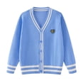 thumbnail image 1 of MEZZALL Girls Sweaters Long Sleeve Soft Knit Cardigan Stylish V Neck Open Front Sweater Kids Comfortable Casual Wear Lightweight Versatile Outfits Lovely Toddler Cartoon Clothing, 1 of 9