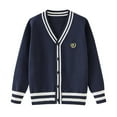 thumbnail image 1 of MEZZALL Girls Sweaters Long Sleeve Soft Knit Cardigan Stylish V Neck Open Front Sweater Kids Comfortable Casual Wear Lightweight Versatile Outfits Soft Toddler Cartoon Clothing, 1 of 5