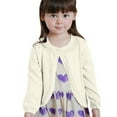 thumbnail image 1 of MEZZALL Girls Sweaters Long Sleeve Soft Knit Cardigan With Floral Beaded Design Comfortable Open Front Coats For Toddler Baby Lovely Cartoon Clothing, 1 of 8
