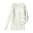 thumbnail image 1 of MEZZALL Girls Sweaters Soft Knit Pullover Comfortable Round Neck Long Sleeve Tops For Toddler Kids Casual Warm Fall Winter Clothes Cute Dailywear, 1 of 3