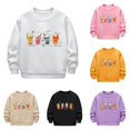 thumbnail image 1 of MEZZALL Girls Sweatshirts Autumn Winter Long Sleeve Plus Size Halloween Pumpkin Print Casual Thick Warm Crewneck Children Wear Pullover , White, 1 of 3