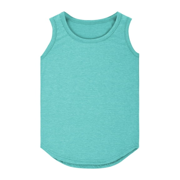 MEZZALL Girls Tank Tops Kids Summer Crewneck Sleeveless Shirts Dancewear Cozy Toddler Baby Wear 11-12Y